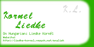 kornel liedke business card